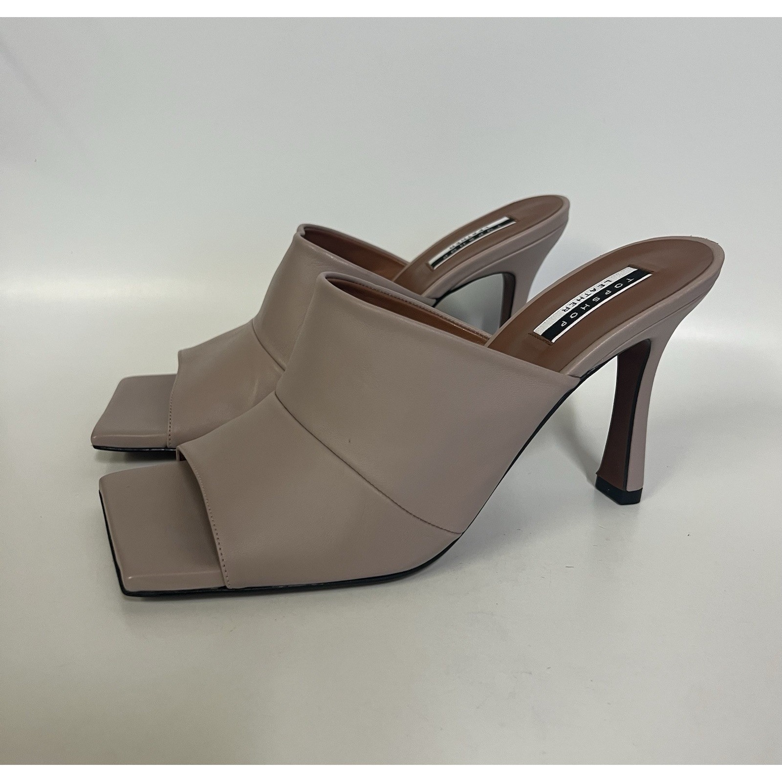 Top Shop Leather High Heels Color Tan Womens Size Us 8.5 (Eu 39). (253